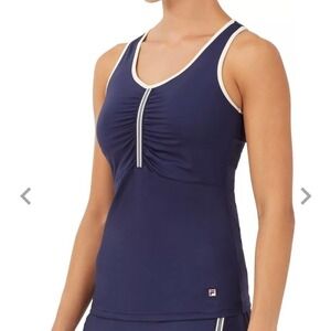 Fila Tank‎ Racerback Top Blue White New XS